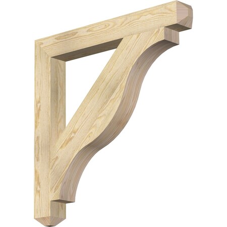 Ekena Millwork Funston Craftsman Rough Sawn Bracket, Douglas Fir, 4"W x 34"D x 34"H BKT04X34X34FST04RDF